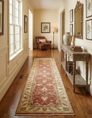 2' 8 x 9' 8 Hand Knotted Peshawar Ziegler Runner Rug