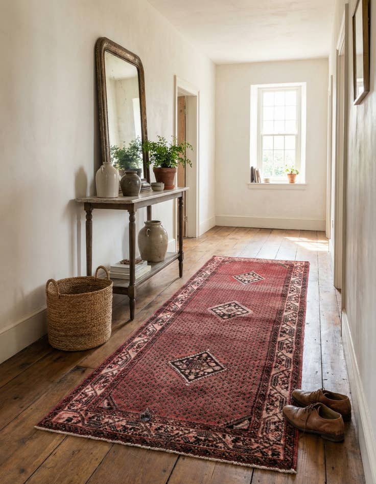 Detail image of 3' 5 x 9' 2  Hand Knotted Ultra Vintage Persian Wool Runner Rug