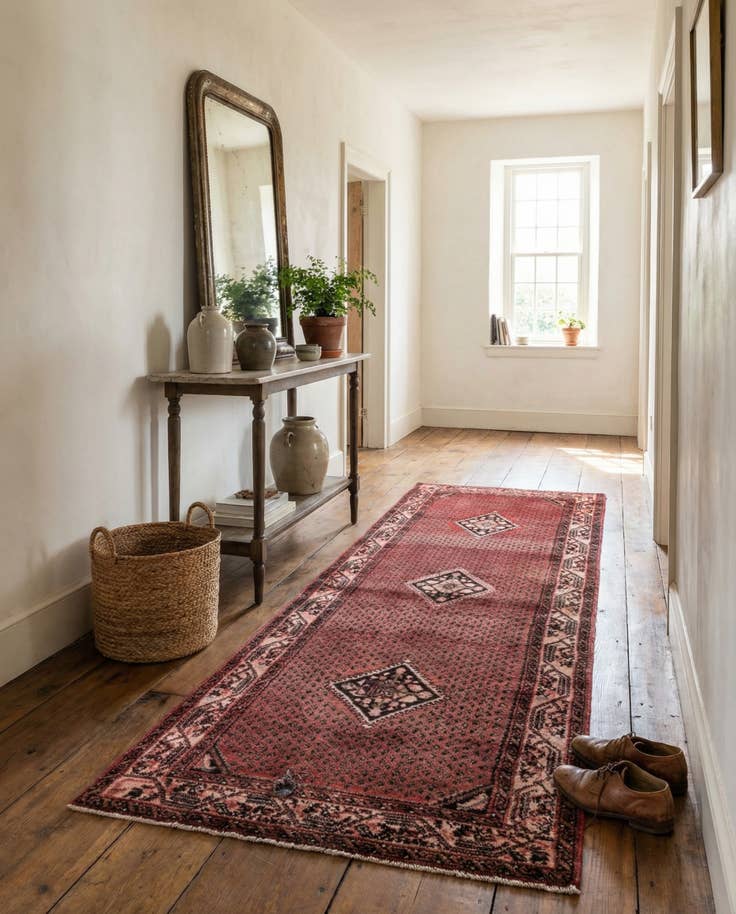 Detail image of 3' 5 x 9' 2 Hand Knotted Ultra Vintage Persian Wool Runner Rug