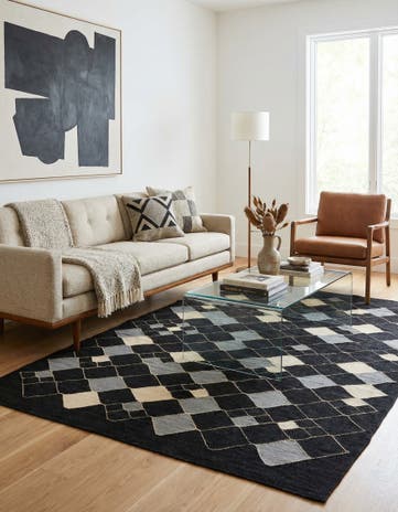 4' 10 x 6' 7 Hand Woven Kilim Modern Wool Rug