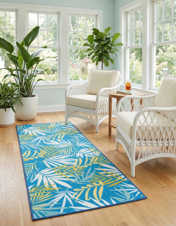 Detail image of 2' x 5' 1  Washable Jill Zarin Caribbean Indoor / Outdoor Runner Rug