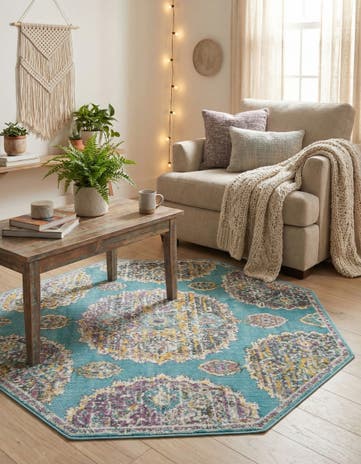 Blue Paragon Octagon Rug