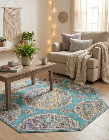 Blue Paragon Octagon Rug