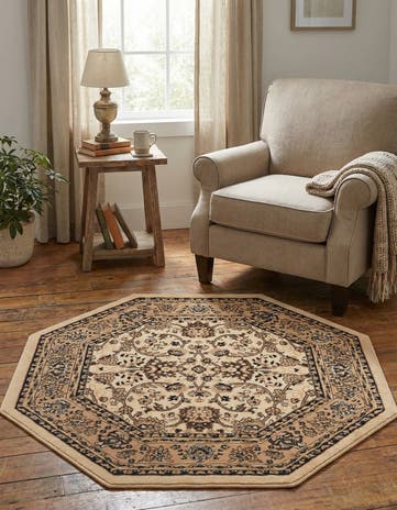 Ivory Yasmin Octagon Rug