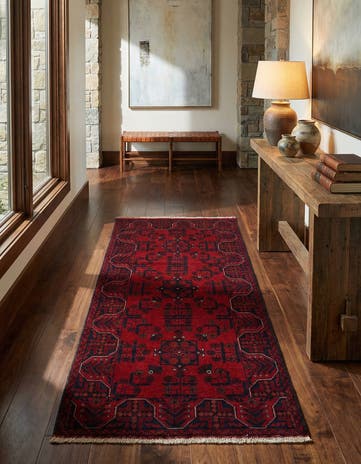 2' 8 x 6' 5 Hand Knotted Khal Mohammadi Wool Runner Rug