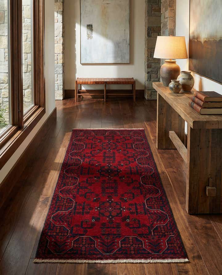 2' 8 x 6' 5 Hand Knotted Khal Mohammadi Wool Runner Rug