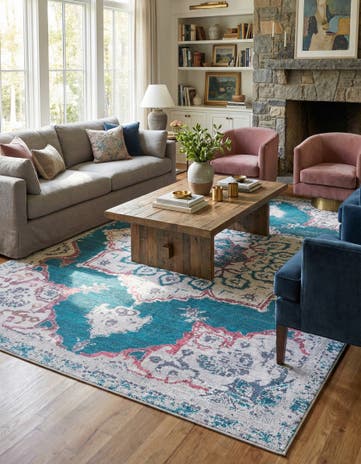 10' 6 x 14' Washable Francesca Rug