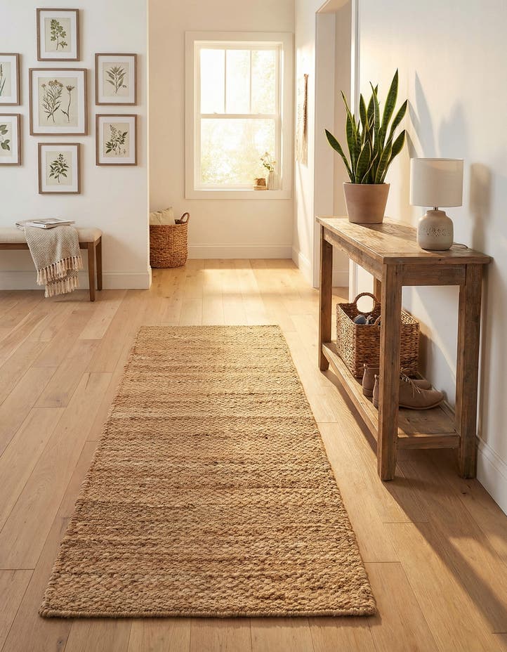 2' x 5' 1 Hand Woven Chunky Jute Runner Rug