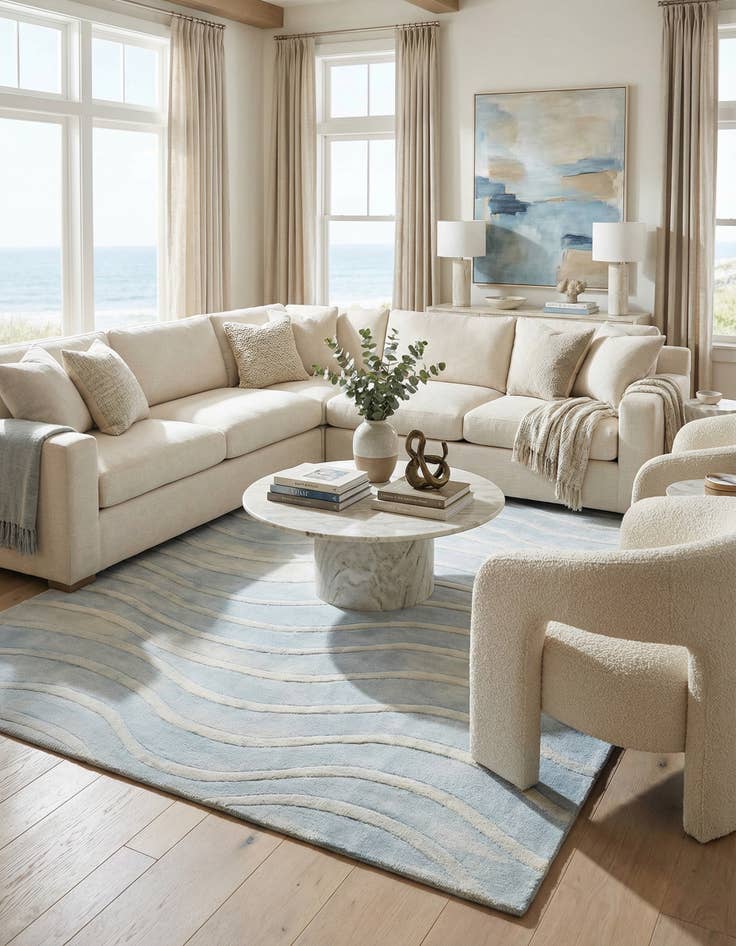 Detail image of 6' 7 x 9' 9  Hand Knotted Darya Wool Rug