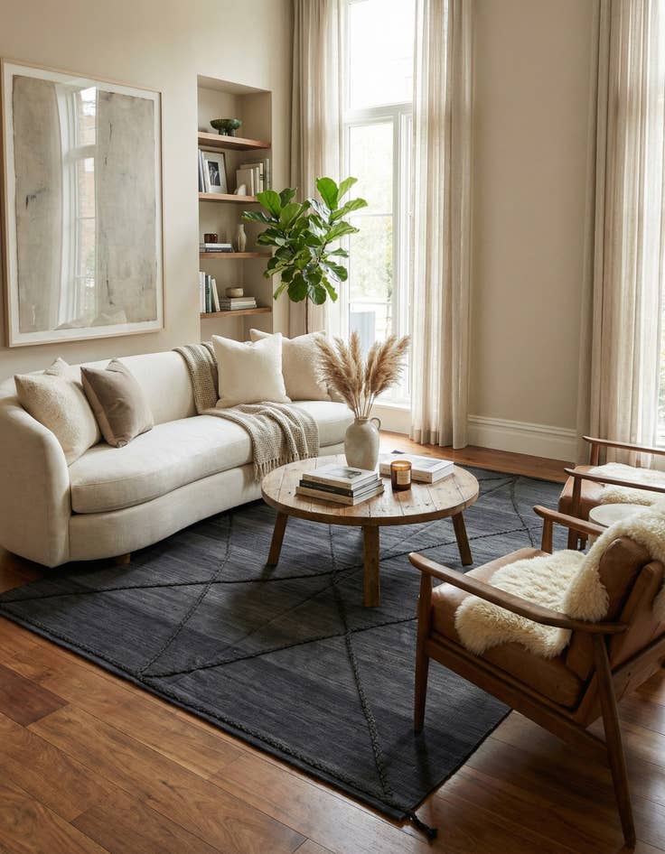 Detail image of 7' 1 x 9' 9  Hand Knotted Moroccan Wool Rug