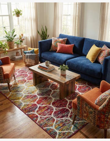 4' x 6' Trellis Frieze Rug