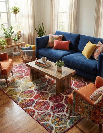 4' x 6' Lattice Frieze Rug