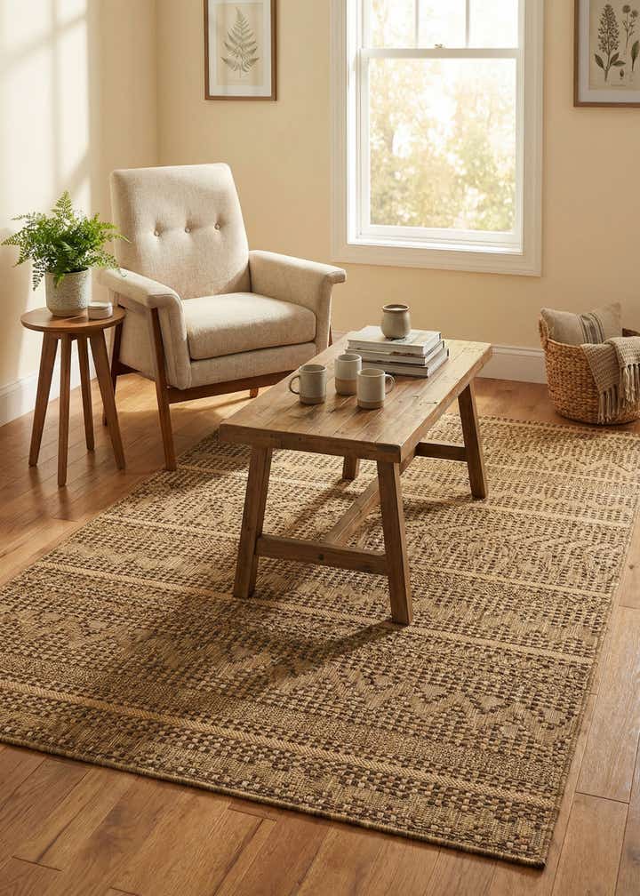 4' x 6' Easy-Clean Modern Indoor / Outdoor Rug