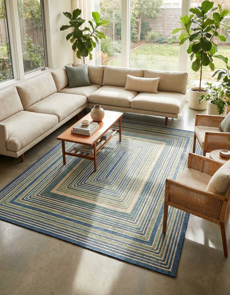Detail image of 7' 10 x 10'  Washable Baja Indoor / Outdoor Rug
