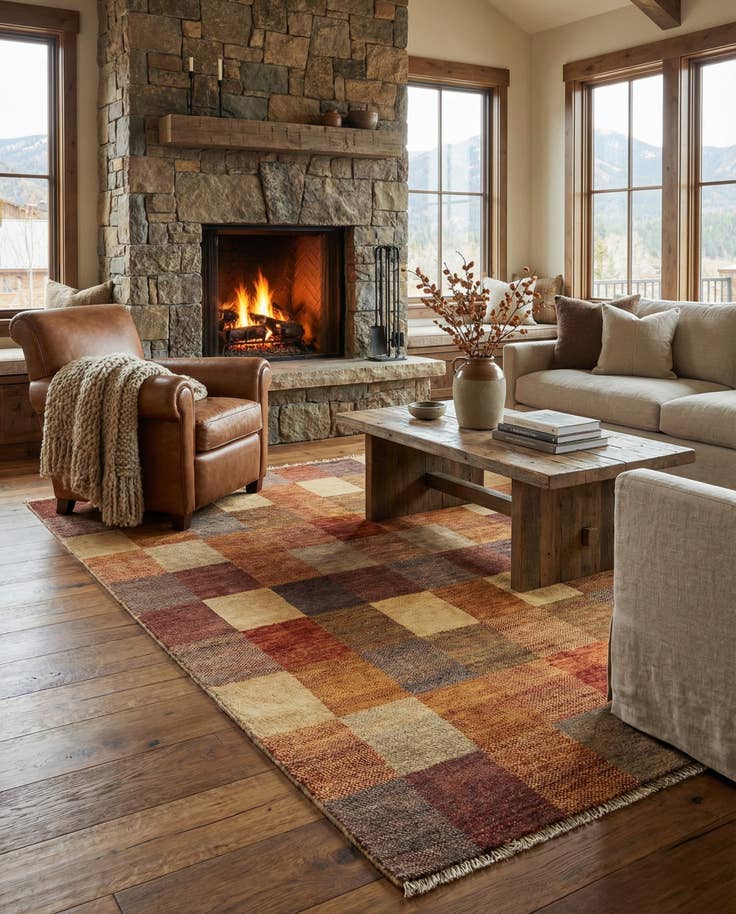 Detail image of 4' 6 x 6' 7 Juma Wool Rug