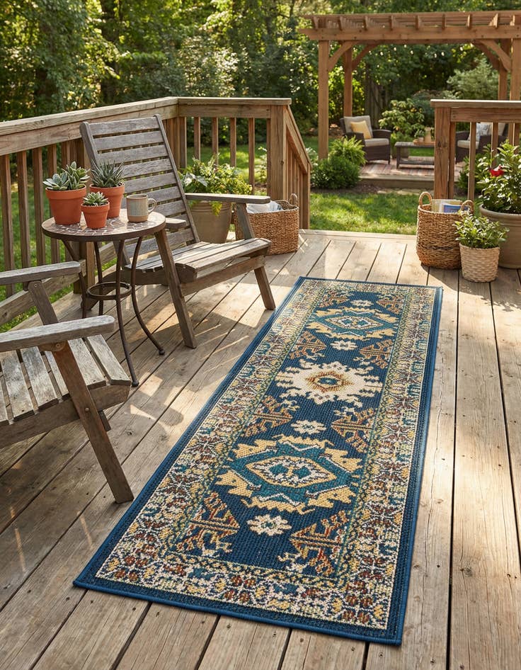 Detail image of 2' x 6' Easy-Clean Baja Indoor / Outdoor Runner Rug