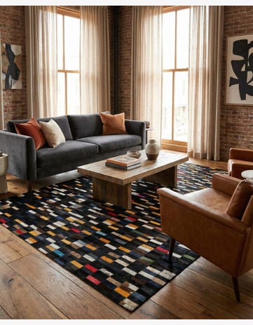 5' 2 x 7' 11 Cowhide - Patchwork Rug