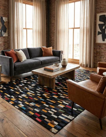5' 2 x 7' 11 Cowhide - Patchwork Rug