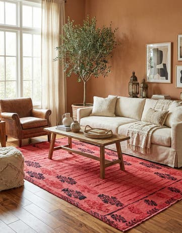 5' 4 x 8' 4 Hand Knotted Moroccan Wool Rug