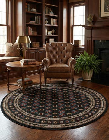 7' 10 x 7' 10 Bokhara Round Rug