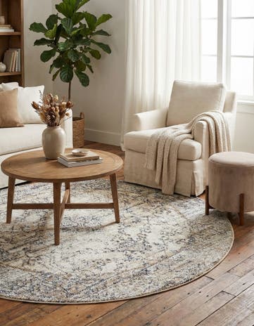 Cream Lexington Round Rug