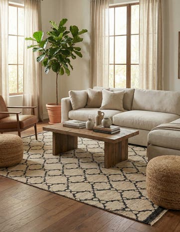 6' 6 x 10' Hand Knotted Darya Wool Rug
