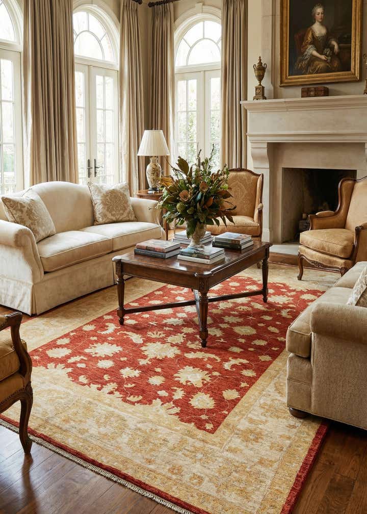 6' 8 x 9' 10 Ziegler Wool Rug