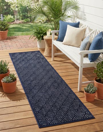 2' 7 x 10' Easy-Clean Sabrina Soto Indoor / Outdoor Runner Rug