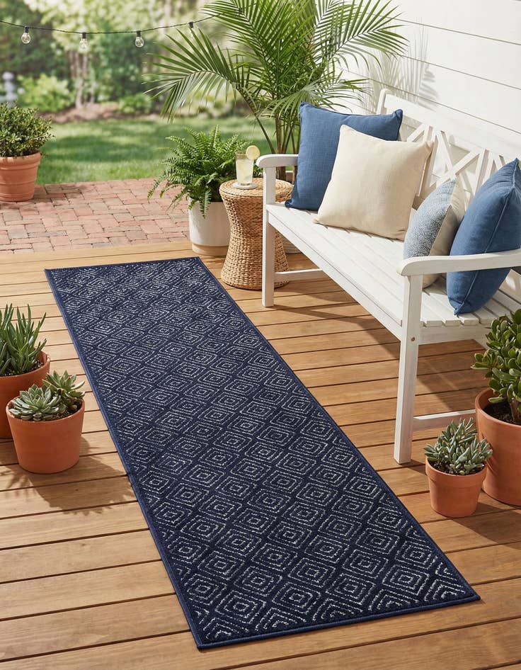 Detail image of 2' 7 x 10'  Washable Sabrina Soto Indoor / Outdoor Runner Rug