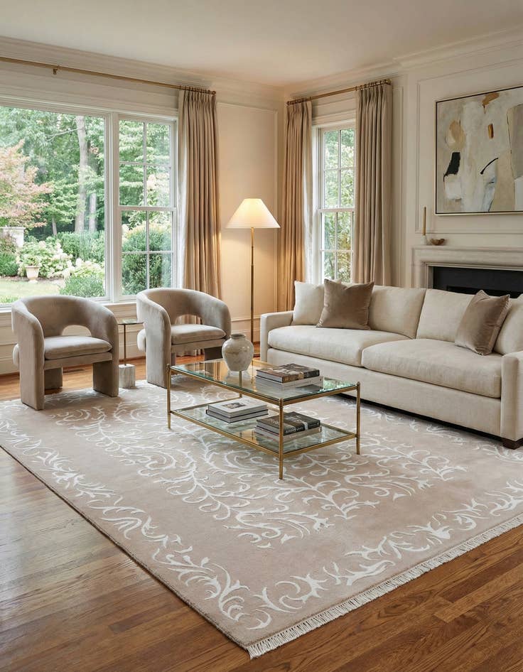 Detail image of 6' 9 x 9' 5  Hand Knotted Darya Rug