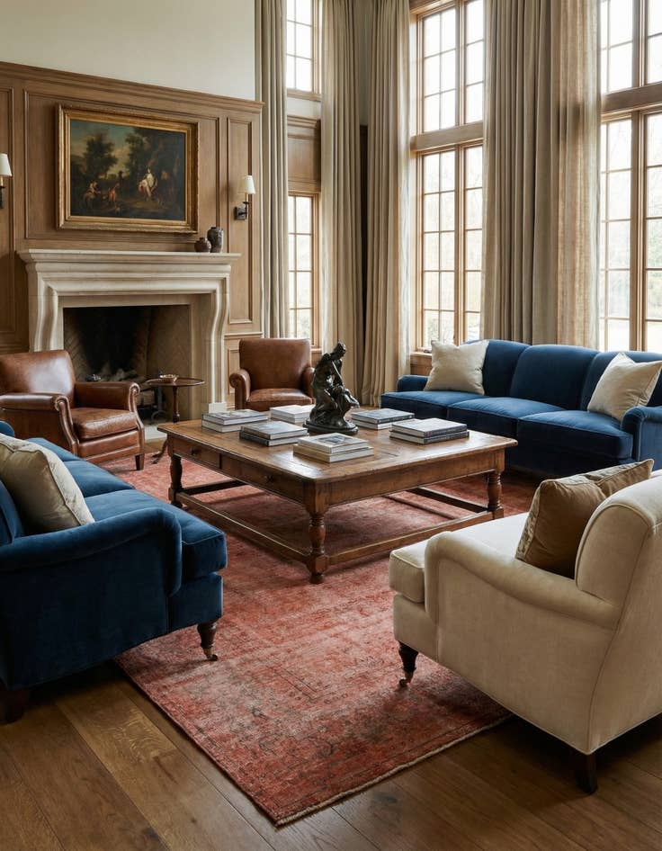 Detail image of 9' 6 x 13' Vintage Royal Wool Rug