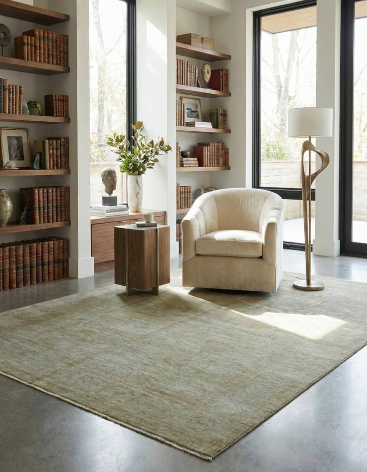 Detail image of 6' 2 x 8' 5  Hand Knotted Over-Dyed Ziegler Rug