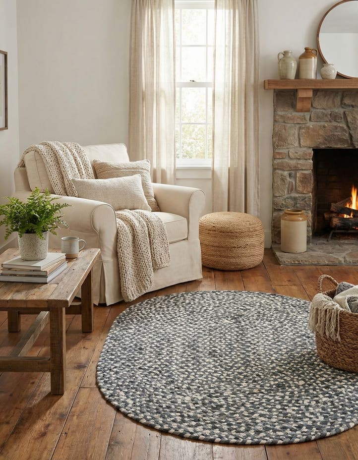 3' 3 x 5' 1 Handmade Braided Chindi Oval Rug