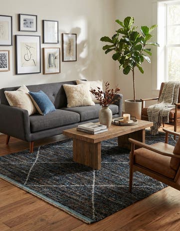 5' 10 x 9' 4 Hand Knotted Moroccan Wool Rug