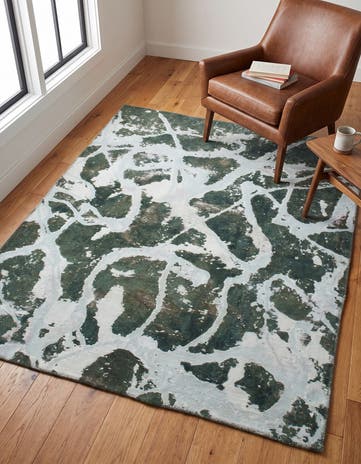 4' 10 x 5' 9 Hand Knotted Ultra Vintage Persian Wool Rug