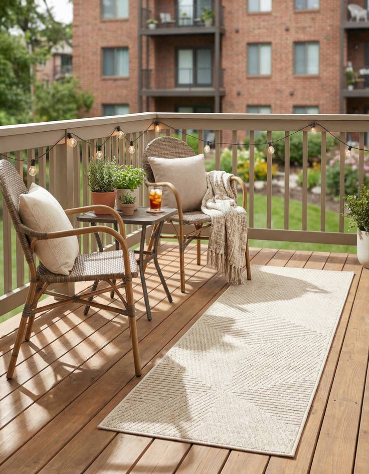 Detail image of  2' x 6'  Washable Sabrina Soto Indoor / Outdoor Runner Rug