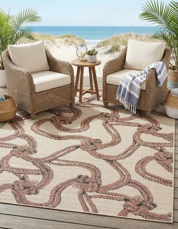 7' 10 x 10' Easy-Clean Coastal Indoor / Outdoor Rug