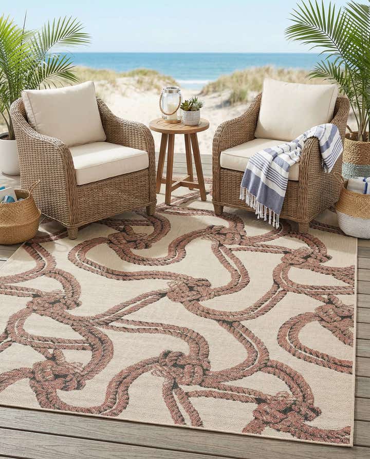 7' 10 x 10' Easy-Clean Coastal Indoor / Outdoor Rug