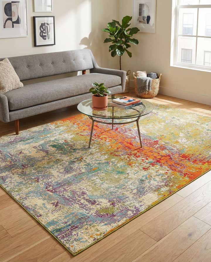 6' x 9' Easy-Clean Modern Indoor / Outdoor Rug