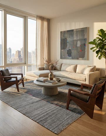 9' 2 x 11' 6 Hand Woven Kilim Modern Wool Rug