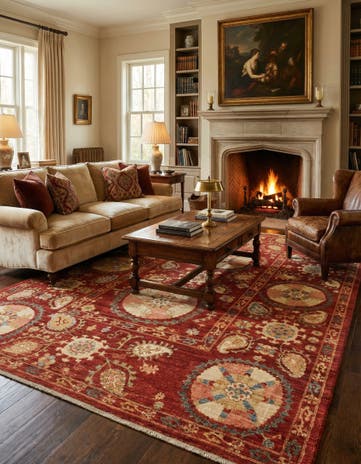 5' 9 x 8' 2 Hand Knotted Ariana Ziegler Oriental Rug