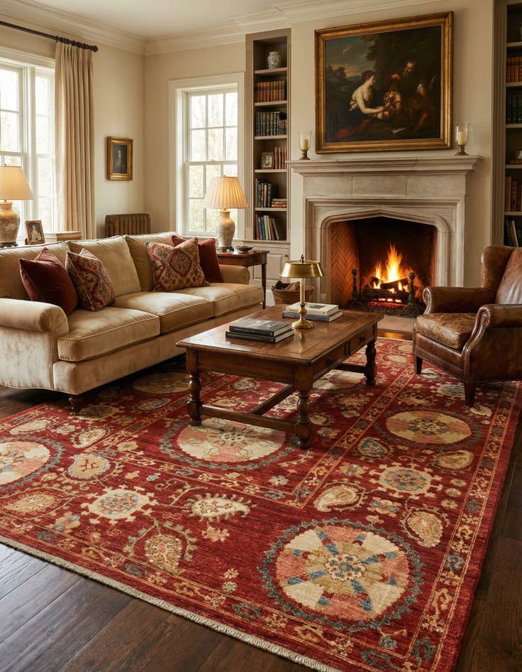 Detail image of 5' 9 x 8' 2  Hand Knotted Ariana Ziegler Oriental Rug