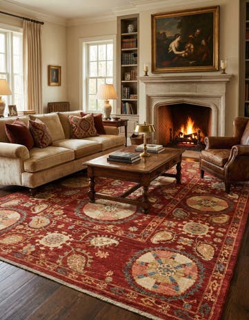 5' 9 x 8' 2 Hand Knotted Ariana Ziegler Oriental Rug