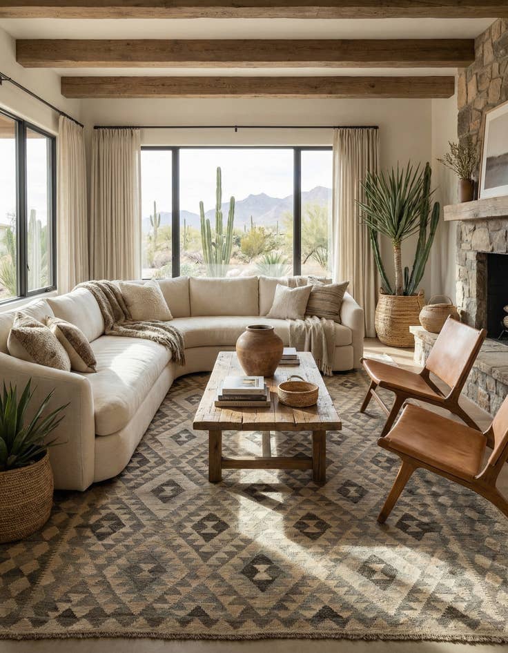 Detail image of 7' x 9' 10  Hand Woven Kilim Maymana Wool Rug