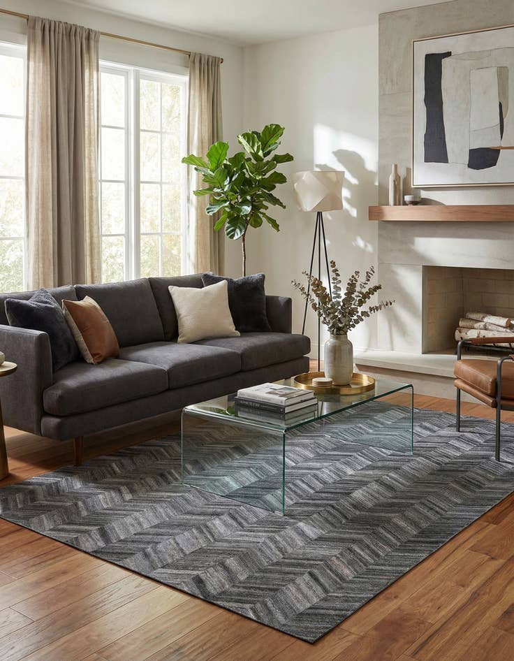 Detail image of  5' 2 x 8' 1 Cowhide Rug