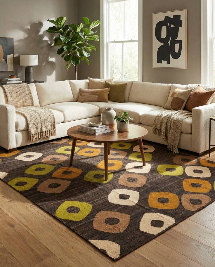 Detail image of 7' 4 x 10' Hand Woven Kilim Modern Rug