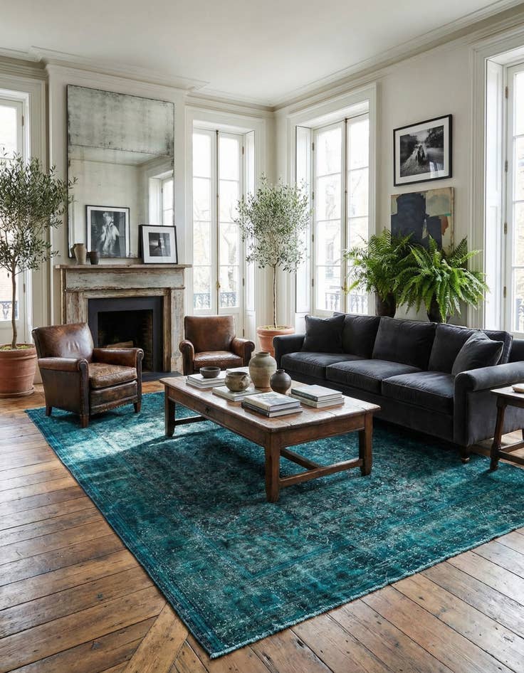 Detail image of 9' 4 x 13'  Hand Knotted Ultra Vintage Persian Wool Rug