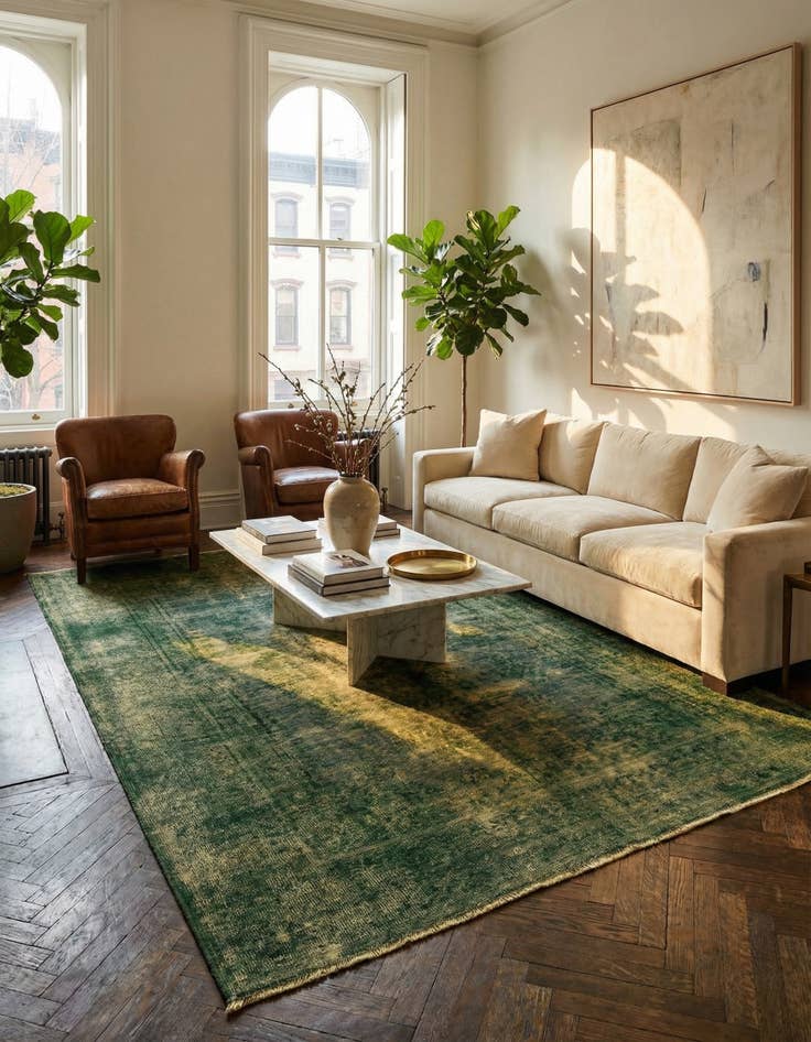 Detail image of 7' x 10' 2  Hand Knotted Ultra Vintage Persian Wool Rug