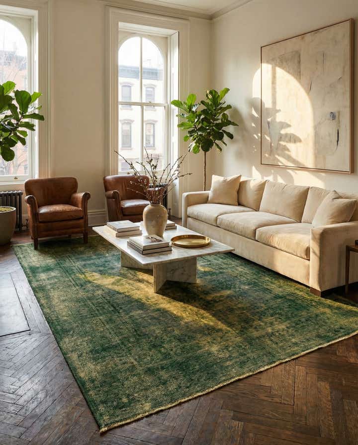 7' x 10' 2 Hand Knotted Ultra Vintage Persian Wool Rug