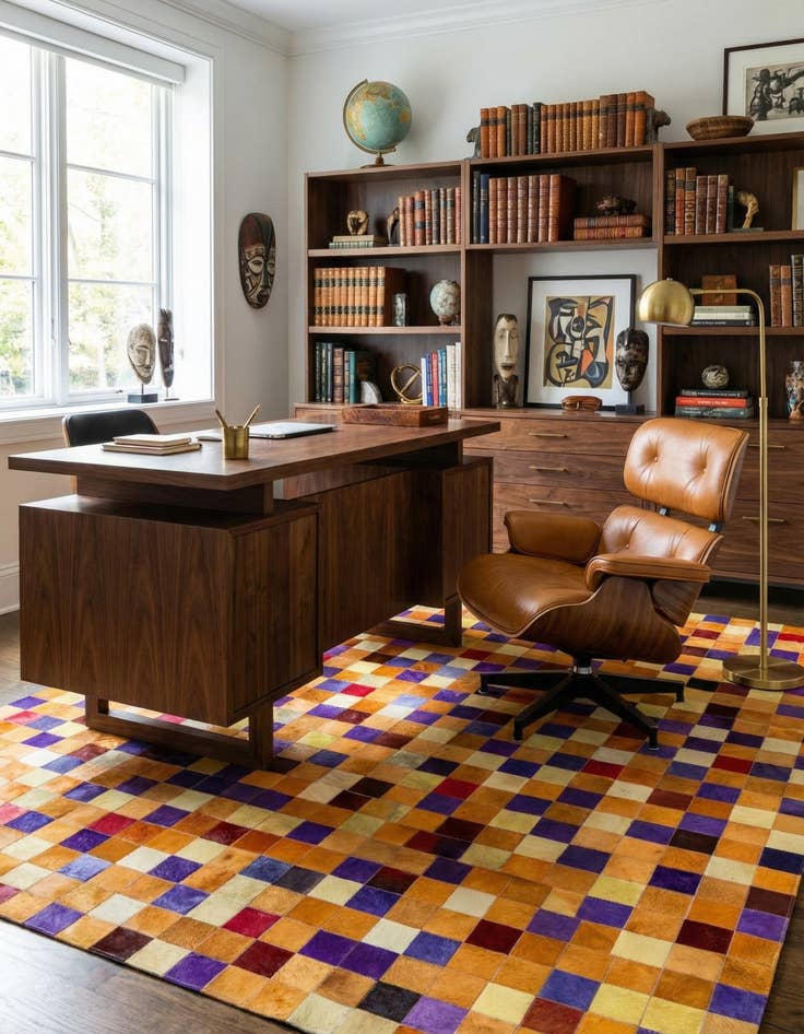 Detail image of 8' x 9' 11 Cowhide - Patchwork Rug